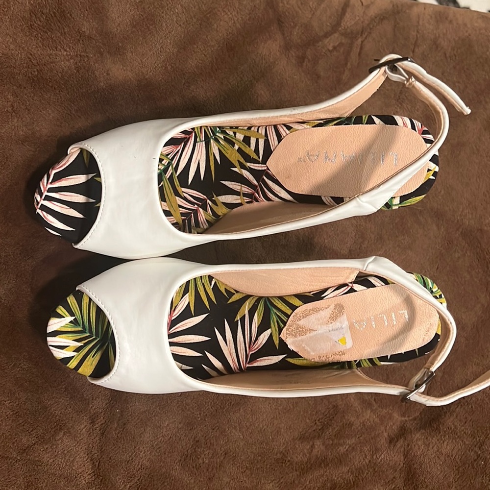 Wedge Tropical Print Sandal